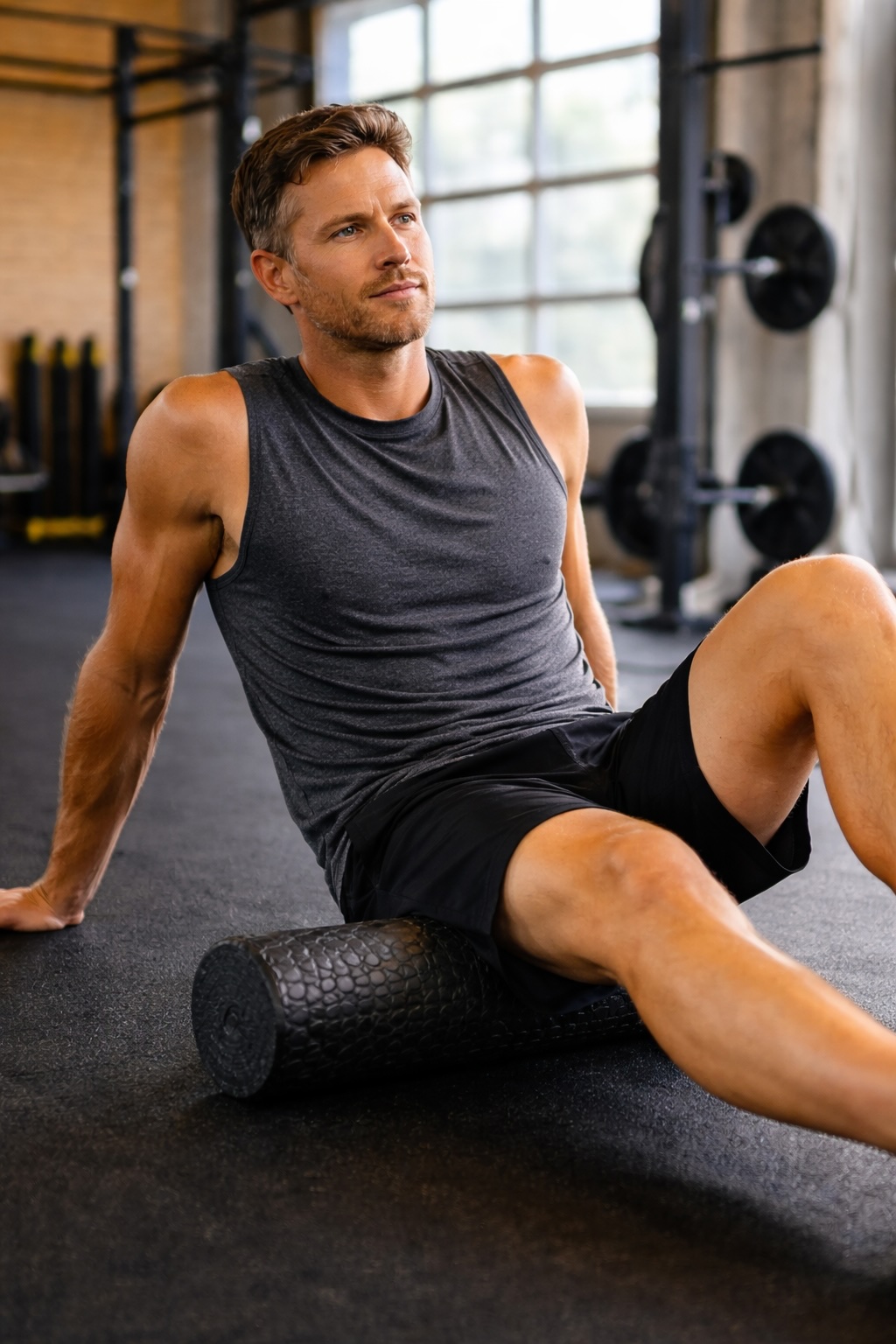 Male athlete managing post-exercise inflammation through active recovery and smart training practices